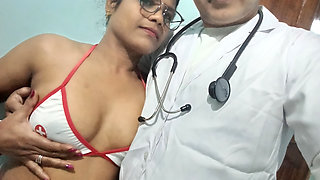 Hospital Nurse Nisha Hot Blowjob and Romantic Foreplay for Sex with Doctor
