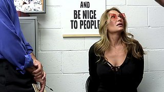 Beautiful blonde nanny and big boobed blonde MILF get pumped