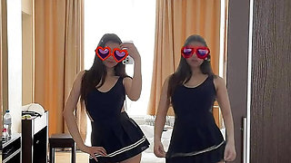 TikTok Compilation Part 3: Brunette Dancing Without Lingerie, Short Dress Without Panties, Stockings, Thong, Striptease