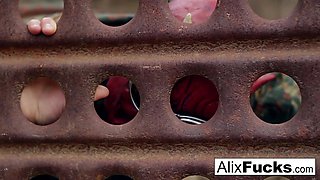 Alix Lynx : Alix and Sarah fuck a satanic monster from the hills