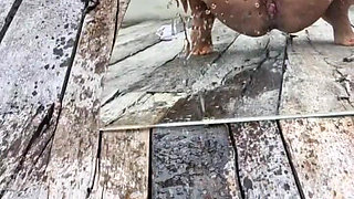 Selfie Shooting and Pee with Nice Flashing