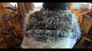 Tight Green Leather Pants Cameltoe Blowjob & Doggy with Cum on My Fur Coat & Downjacket- Preview