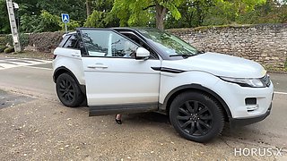 Busty Blonde MILF Didine Fucked in the Car by Her Driver