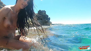 German Scout - Fit German Teen July Buster Pick up for Holiday Casting Fuck at The Beach