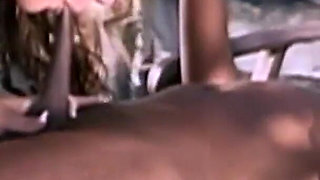 Hard outdoor interracial fucking