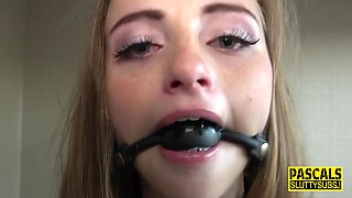 Bound teen gets anally fucked and fingered