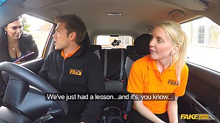 Jasmine Jae & Lexi Lou get hot and heavy in Fake Driving School - POV blonde milf pussy licking & fingering action!