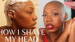 Shaving My Head Bald Black Woman Barber Fetish Chy Latte