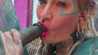 Hard Anal Fuck for Tattooed Girl - Balls Deep Assfuck for Goth Slut - ATM, Facial