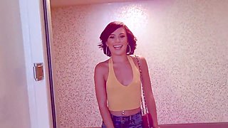 Teamskeet - fresh amateur stunner answers filthy questions before spreading her feet and getting fingered