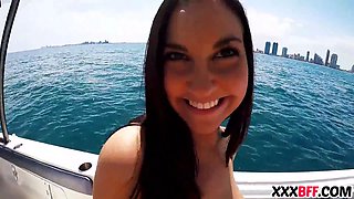 Boats and beautiful teenager hoes