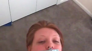 A Helping Hand From Our Busty Bimbo Babysitter!