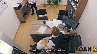 Czech Babe Seduces Clerk with Big Boobs in Office