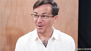 Pretty skinny high-heeled babe Ryan Reid screwed by judge