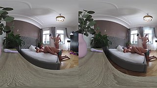 Cheating Redhead Squirts Like A Fire Hydrant In Epic Threesome - Kaira Love & Tiffany Blue Behind The Scenes Vr Video Part Two