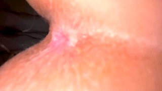 Slim teen gets her ass eaten for the first time close up POV