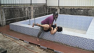 Indian Telugu Romantic Couple Enjoying Sucking Doggy Style Hard-core Fucking in Swimming Pool Telugu-fuckers