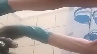 #90 Maidservant Bathes Male