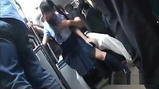Jav Schoolgirl Ambushed On Public Bus Fucked Standing Up In Her Uniform Big Teen Ass
