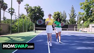Tennis game with fuckslut stepmoms leads to four way fuckfest orgy - Kenzie Taylor & mona azar - momswap