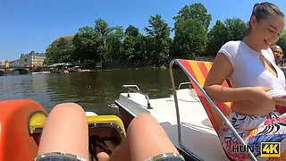 Hunt4k. outdoor porn for cash makes happy hunter, female, and her guy
