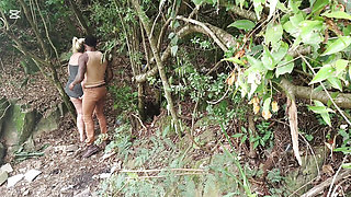 Wild Sex in Jungle at the Waterfall