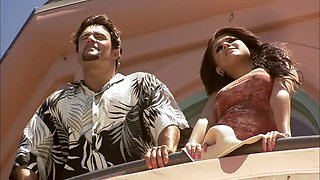 Eva Angelina gives head and rides a huge pink cigar outside - total skankery