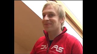 German blonde amateur babe gets hard fuck in bathtub