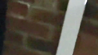 Punished Rod by Leaving Him Outside Blindfolded and Chained to the Drainpipe by His Chastity Cage X