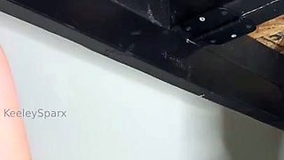 Glory hole babe in bukkake session