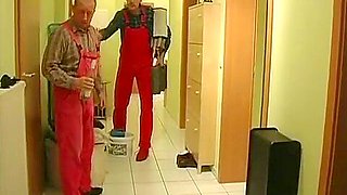 Blond Threesome With Plumbers - Paris Pink