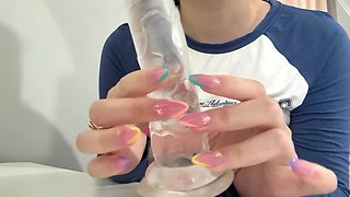 My Stepsister Showed Me How to Suck My Dick, the Dildo Is Very Milky and White Creamy