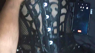 Petite gothic girl gets her tiny pussy stretched by big cock after sucking him and teasing him with her tongue