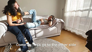 Two Lesbians Have a Strong Smelly Feet Female Wrestling Match