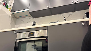 Big ass hot brunette babe shows her panties under her cut mini skirt