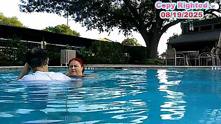 Nurse Vicki and Handsome Harry Are Having Fun Kissing in the Pool!
