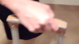 MILF in Stockings and Heels Walks Through the Corridors of a Hotel