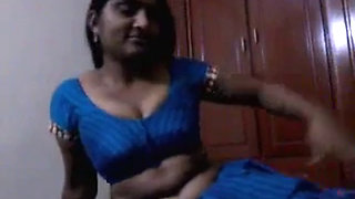 Erotic and Horny south indian Housewife blowjob and saree strip