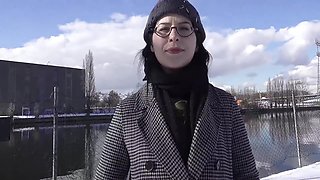 Black Hair Pawg Glasses Girl Melli Venom Pick Up For First Casting Fuck