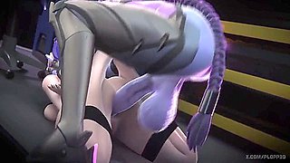 Plopp3d Intense Anal Sex: Submissive Asian Slut Passionately Fucked By Massive Gaping White Ass Filled With Cum