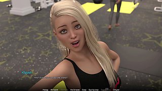 Natural big tit teen in a visual novel gets down in cowgirl and more