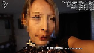 Mistress Julia Humiliates Cuckold Slave With Rough Handjob & Milking - Femdom SPH