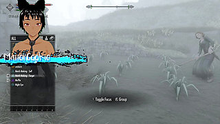 Skyrim B and L sex mod Having sex on a farm out in the field