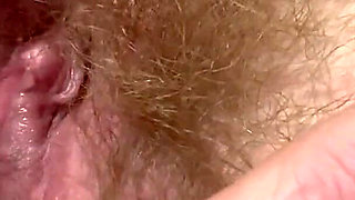 Quick and Wet Orgasm Hairy Bush Clit