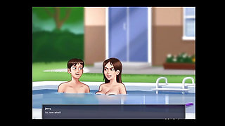 Fucking my stepsister in the pool