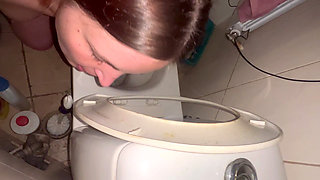 Licking Toilet Till Orgasm