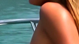 Blonde Island Girl Priscila Prado With Tan Lines Gets Fucked In Her Ass On a Boat