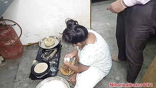 Indian desi step-mom fuck in kitchen