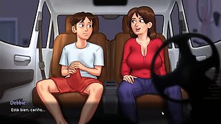 My Stepmom's Hot Car Kisses - Summer Time Saga Hentai Fuck