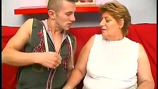 Horny grandma getting pound